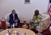 O Presidente da República, durante a sua curta estada em Monróvia Libéria, onde participou…