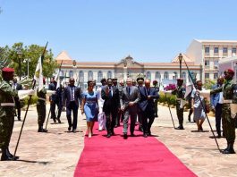 Chegada ao Palácio Presidencial, tête-a-tête entre os dois Presidentes, 15 de Abril de 2019…