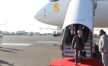Chegada do Presidente da República a Addis Abeba para a 33.ª Cimeir…