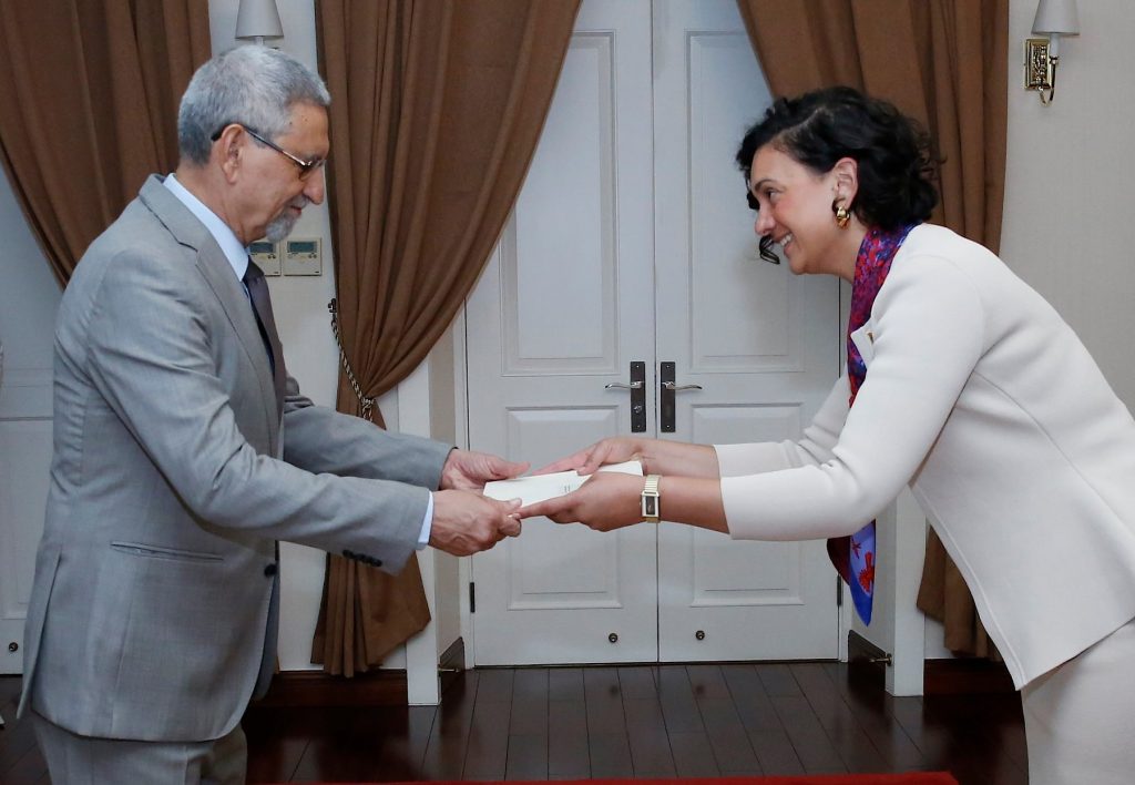 Apresentação das cartas credencias pela Embaixadora da Austr&aacu…